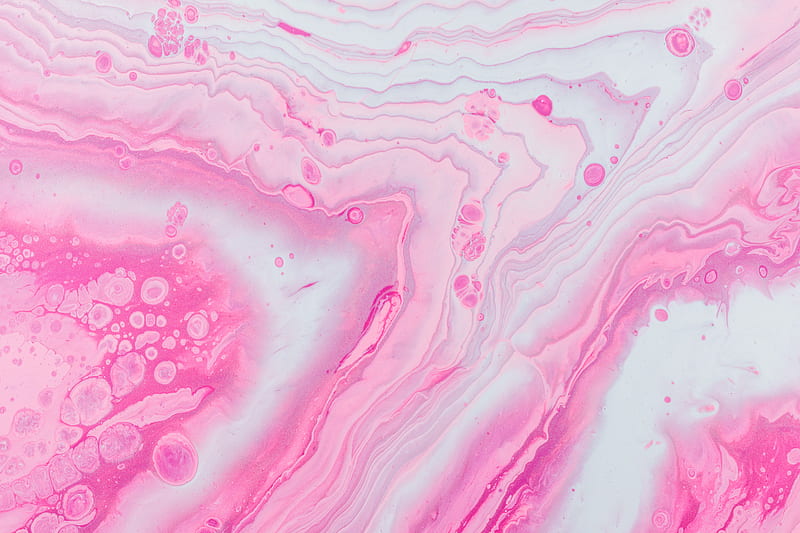 abstraction, circles, stains, pink, HD wallpaper