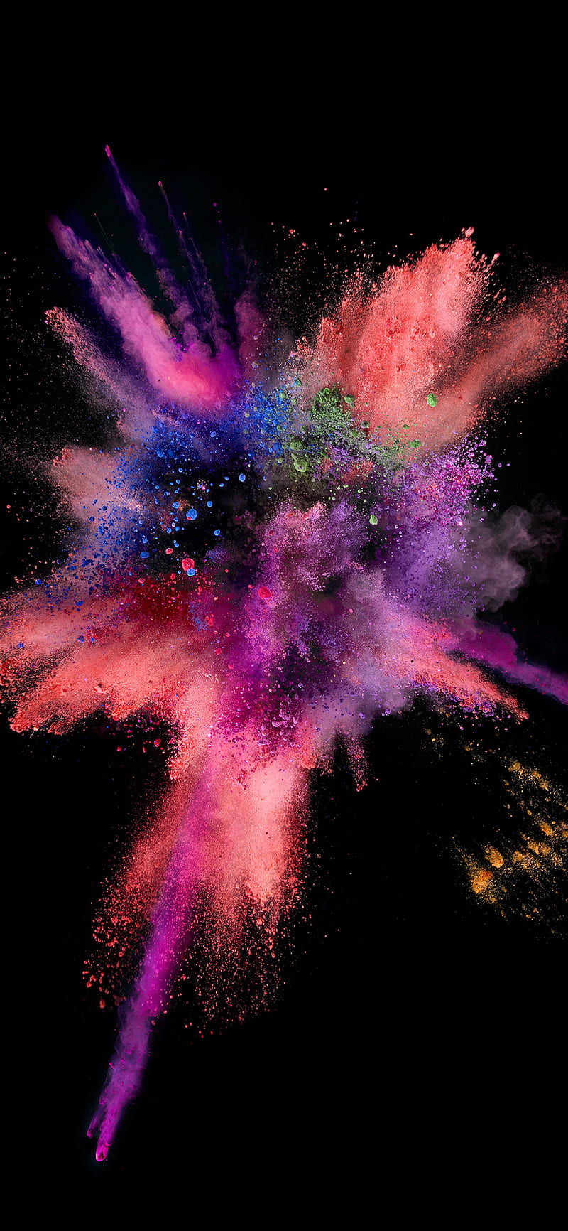 Ios, explosion, color, splash, apple, edge, plus, galaxy, phone, gold, note, HD phone wallpaper