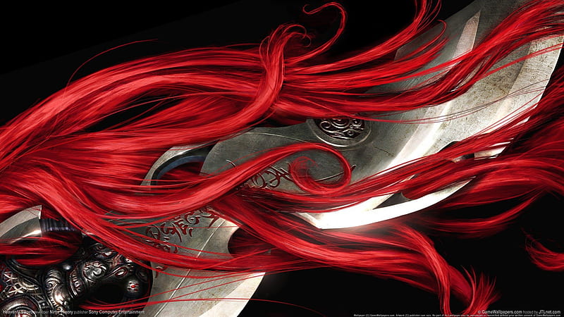 Heavenly Sword, game, red hair, sword, HD wallpaper