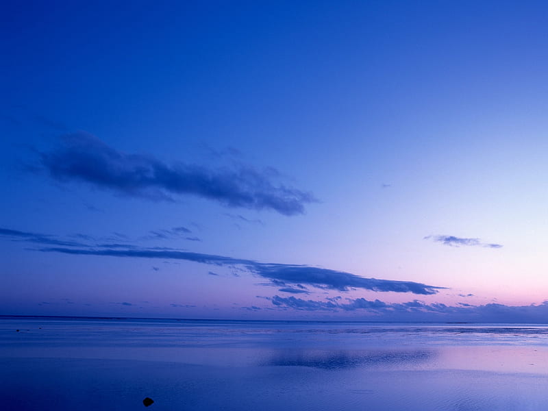 Tahiti beach sunset, HD wallpaper