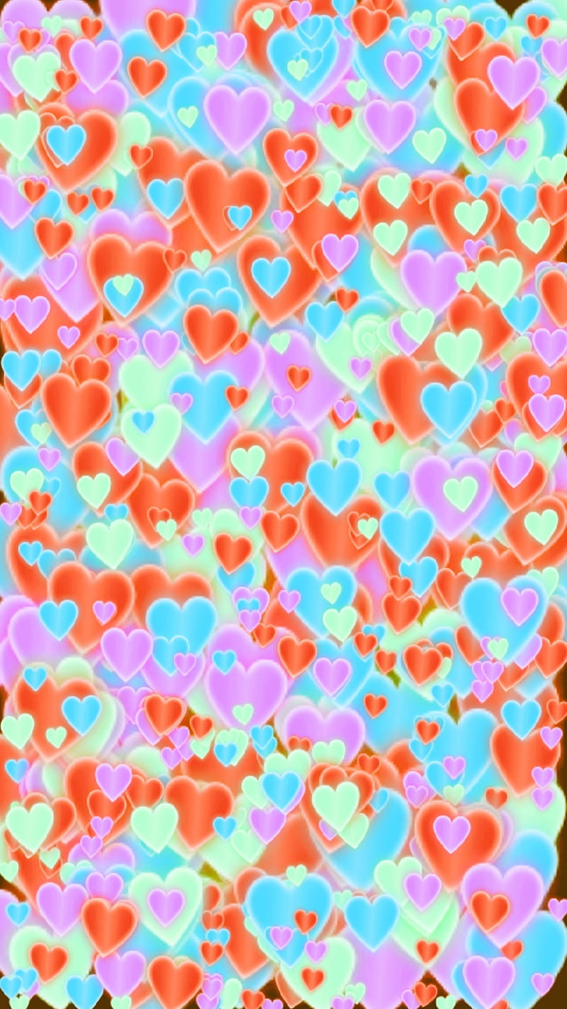 Hearts Abound Background Love Pastel Pattern Pink Pretty Hd Phone Wallpaper Peakpx
