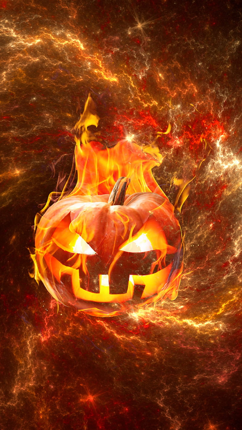Fire Halloween, HD phone wallpaper