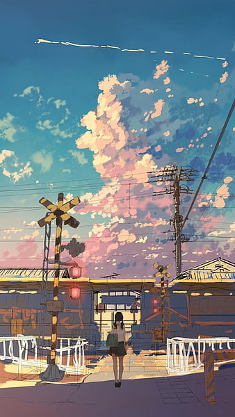 Sunset in the field cute kawaii lo fi background. Fluffy clouds. Park 2D  vector cartoon landscape illustration, lofi aesthetic wallpaper desktop.  Japanese anime scenery, dreamy vibes 27775631 Vector Art at Vecteezy