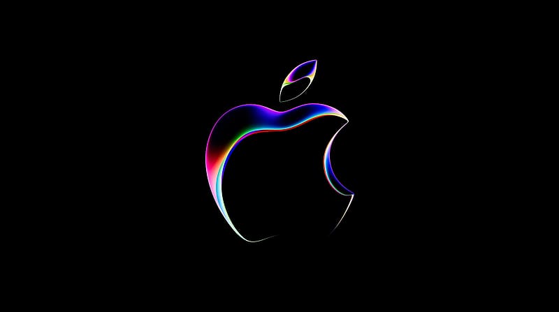 Apple WWDC 2023 Ultra, Computers, Mac, Dark, Apple, Black, Iridescent, Logo, wwdc, 2023, HD wallpaper