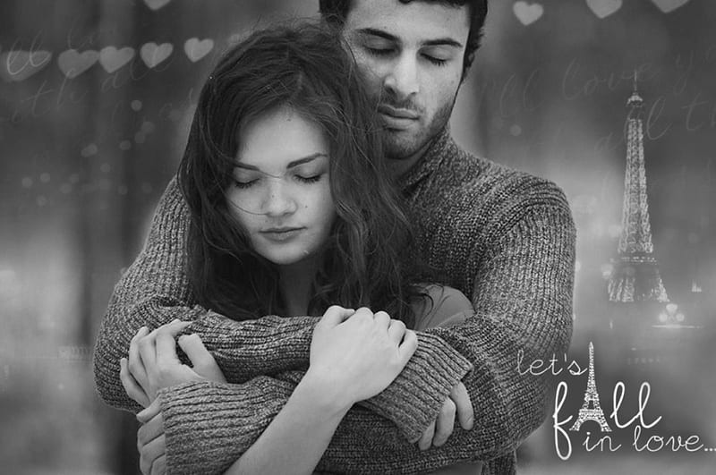 Lve......., romantic, Paris, love, black and white, dream, couple, HD  wallpaper | Peakpx