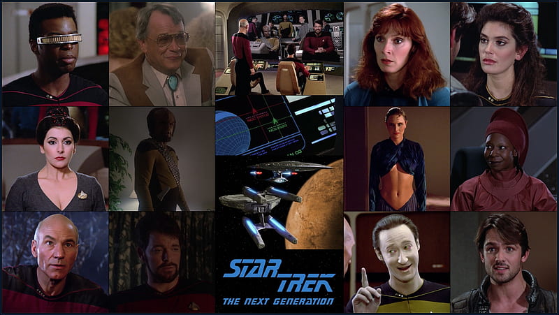 Star Trek: The Next Generation, Whoopi Goldberg, TNG, Star Trek The Next Generation, Yar, Riker, Worf, Troi, Data, LaForge, Picard, Crusher, HD wallpaper