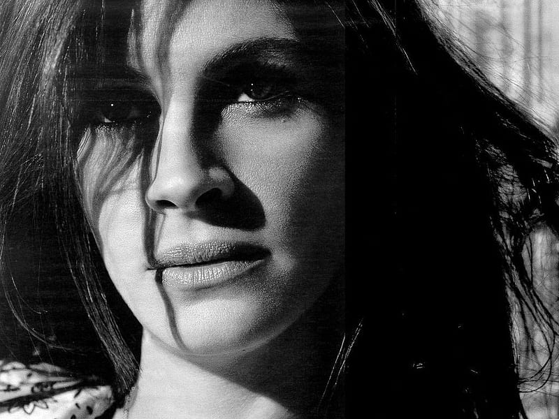 Julia Roberts, black and white, cinema, movies, HD wallpaper