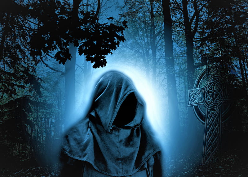 Dark Shadow Man, Cloak, Paranormal, spooky, robes, HD wallpaper