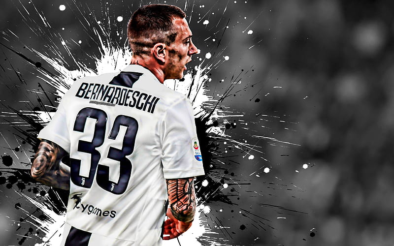Federico Bernardeschi, Juventus FC, Italian football player, midfielder, 33th number, Juve, Serie A, Italy, football, art, Bernardeschi, HD wallpaper