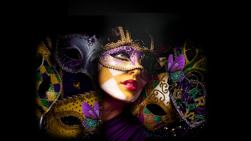 Women Are A Mystery Mardi Gras, colorful, artistic, vivid colors ...