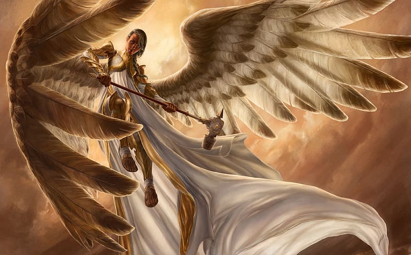 Fantasy, Weapon, Wings, Game, Armor, Magic: The Gathering, Angel Warrior, HD wallpaper
