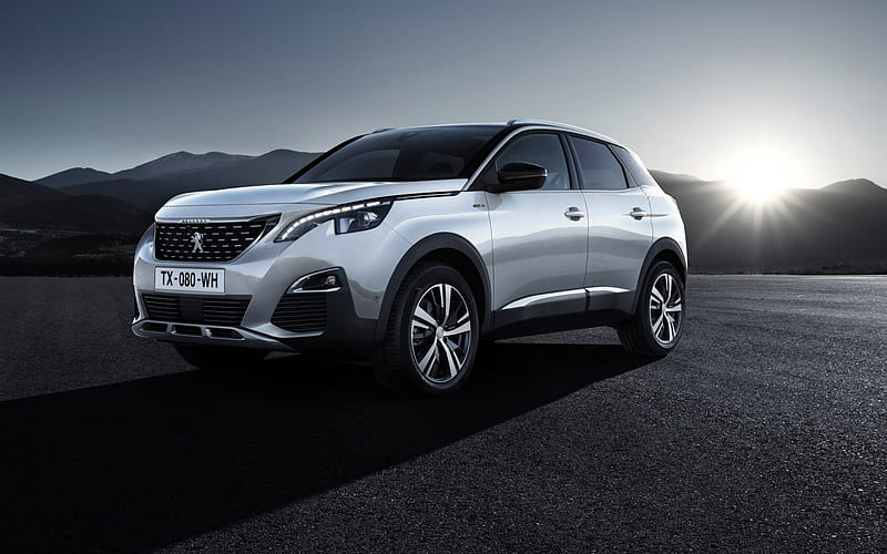 Peugeot 3008, 2018 cars, crossovers, white 3008, french cars, Peugeot, HD wallpaper