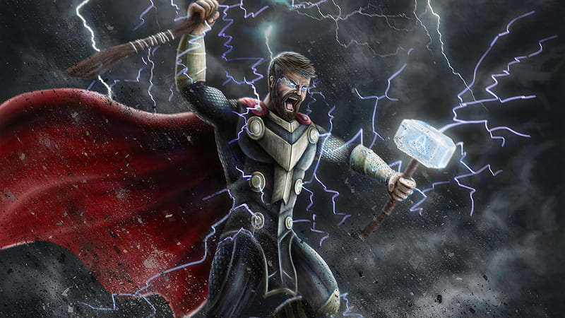Thor 10k Art, thor, superheroes, artwork, , artist, digital-art, HD wallpaper