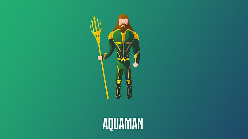 Aquaman Illustration , aquaman, superheroes, illustration, minimalism, minimalist, digital-art, behance, HD wallpaper