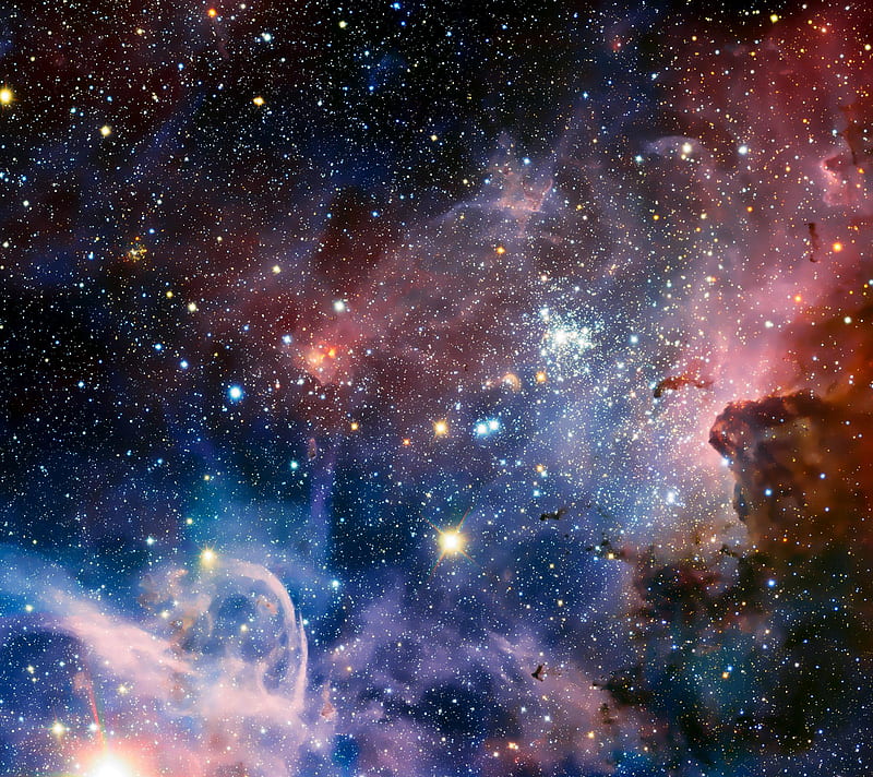 Nebula, clouds, galaxy, outer space, space, stars, sun, HD wallpaper