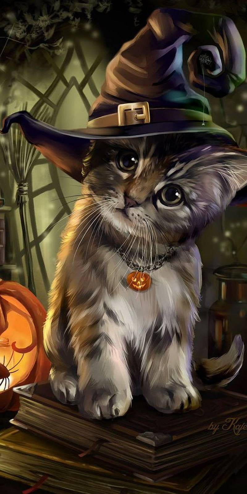 Kitty, cats halloween, halloween, HD phone wallpaper | Peakpx