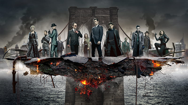 gotham season 5, tv series, bridge, characters, Movies, HD wallpaper