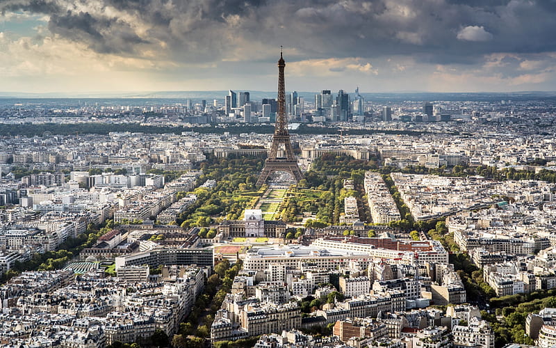 Eiffel Tower, Paris, France, urban landscape, houses, metropolis, capital, Versailles, HD wallpaper