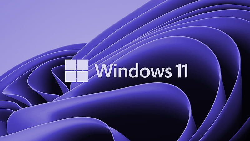 Blueviolet Windows 11 Logo Microsoft Minimalist Operating System Windows 11, HD wallpaper