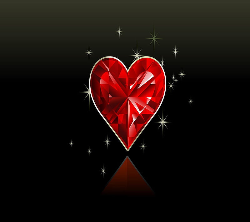 Crystal Heart, bright heart, love, love heart, red heart, HD wallpaper |  Peakpx