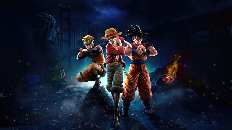 Naruto, Monkey d. Luffy and Goku, anime characters, 2023, HD wallpaper ...