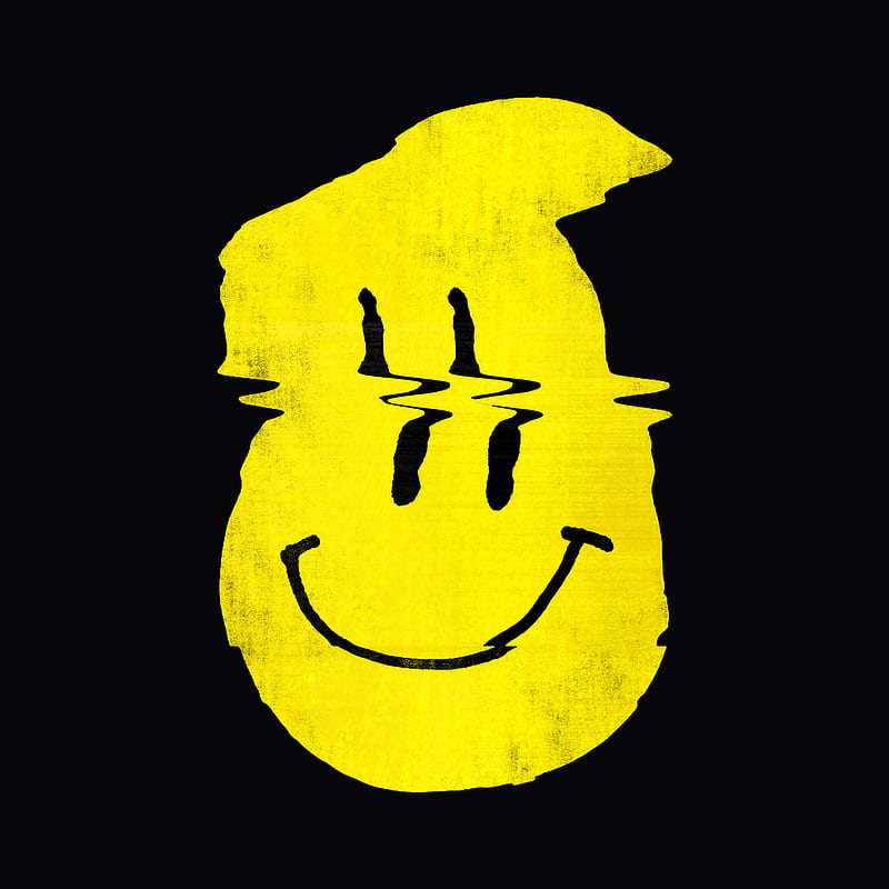 Glitch Smiley, Ali, ali gulec, funny, graphic, pop art, retro, yellow ...