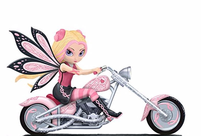 Pink Bike Fairy, Fairies, Pink, Digital, Abstract, Art, HD wallpaper