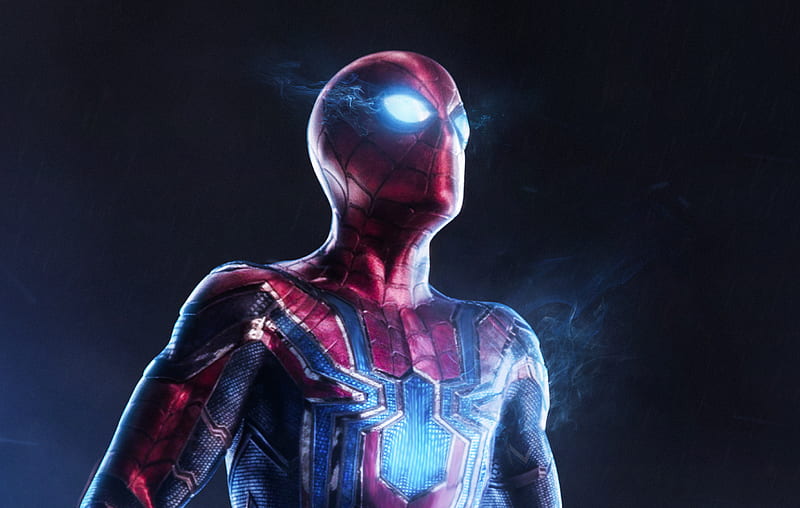 IRON SPIDER, spider man, marvel, avengers infinity war, peter parker, tom holland, HD wallpaper