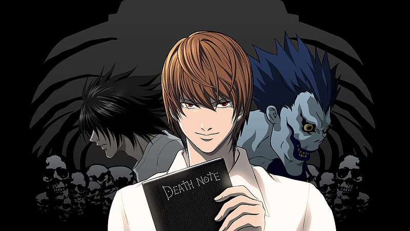 Anime, Death Note, L (Death Note), Light Yagami, Ryuk (Death Note), HD wallpaper