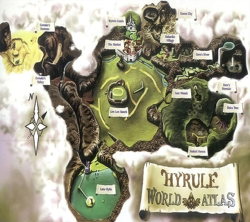 The Legend Of Zelda: Breath Of The Wild (Hyrule World Map