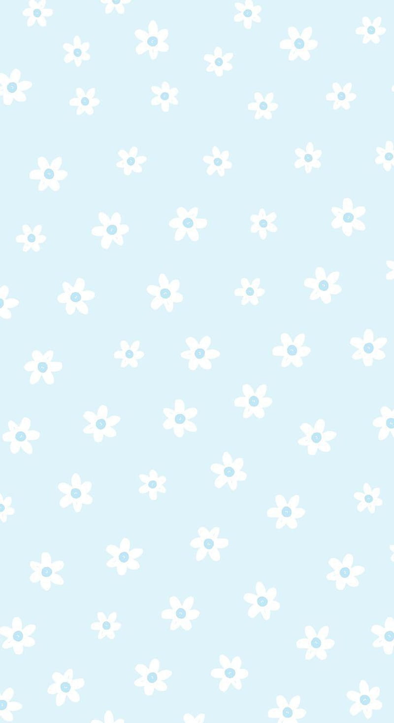 Flores azuis, blue, cute, pastel, HD phone wallpaper | Peakpx
