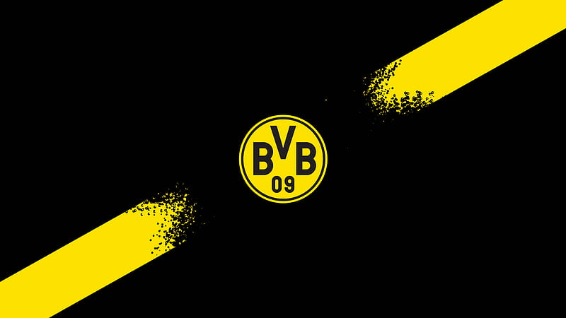 Crest Emblem Logo Soccer Symbol Black Yellow Background Borussia Dortmund, HD wallpaper