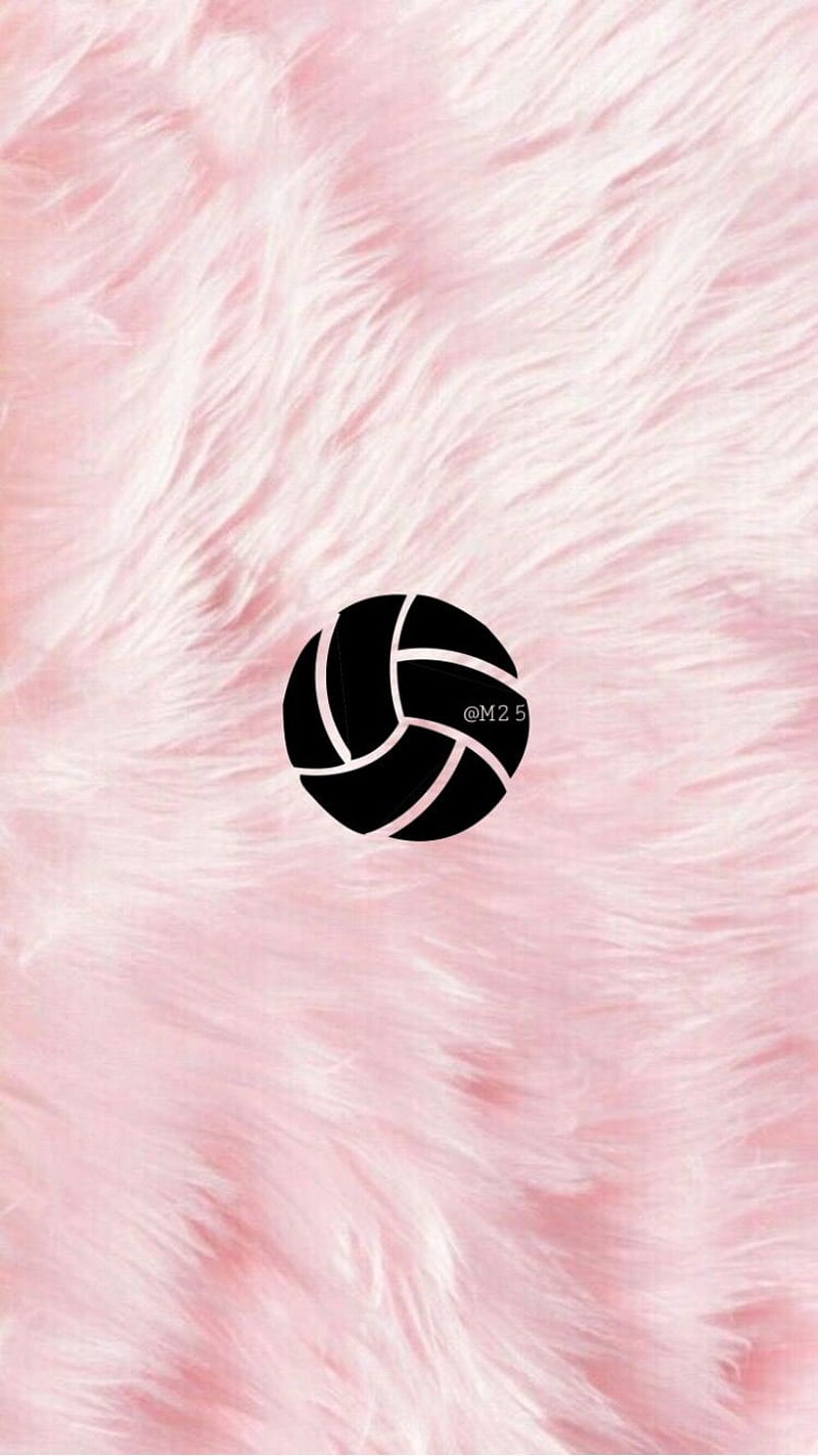 Volleyball, pink, fuzzy, HD phone wallpaper