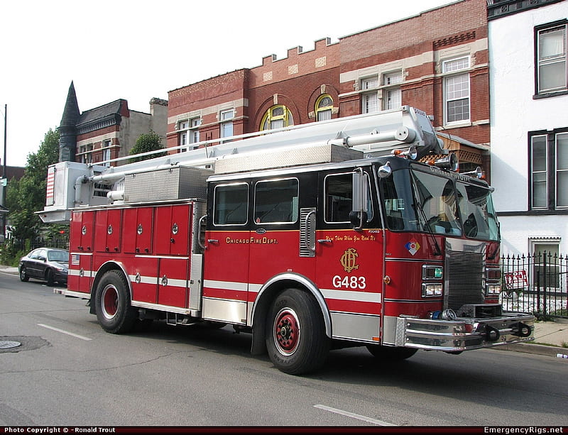 chicago fire department, building, fire, engine, chicago, HD wallpaper