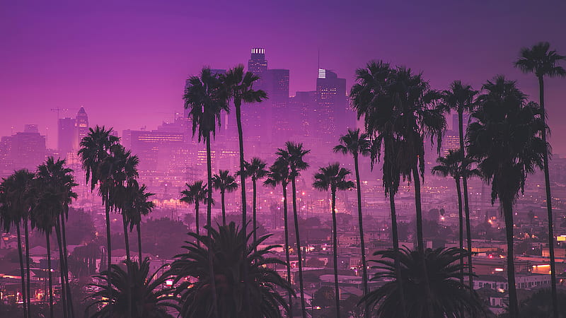 Los Angles Synthwave Vaporwave, HD wallpaper