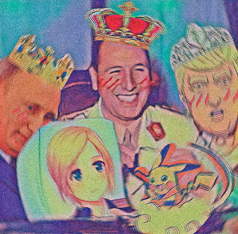 Kawaii Peron, anime, argentina, crown, king, peron, politic, president, HD wallpaper