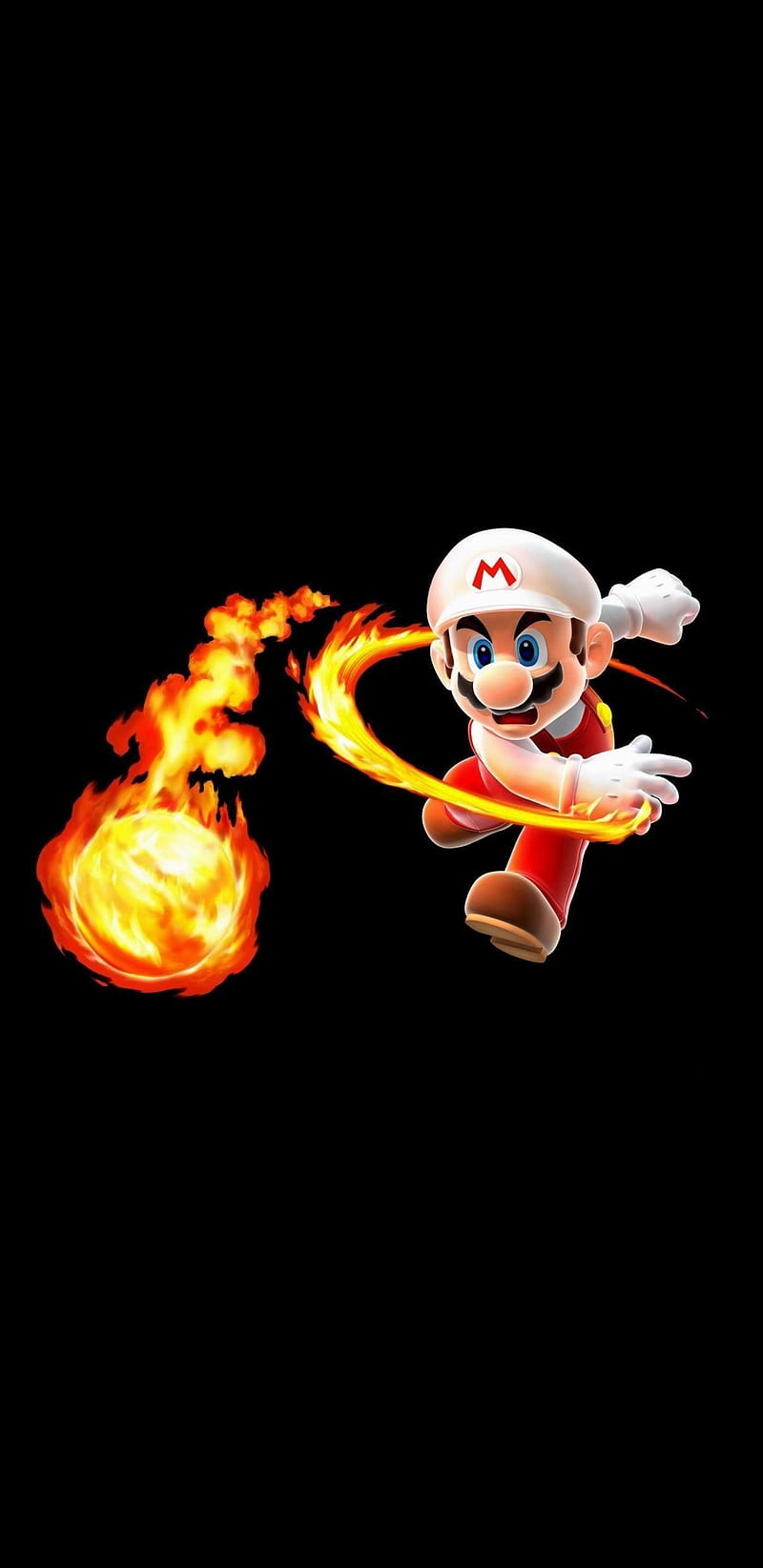 Mario bros, fire, nintendo, plant, HD phone wallpaper