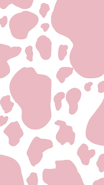cow print, pink, design, pattern, animal, baby pink, simple, cute, HD phone wallpaper