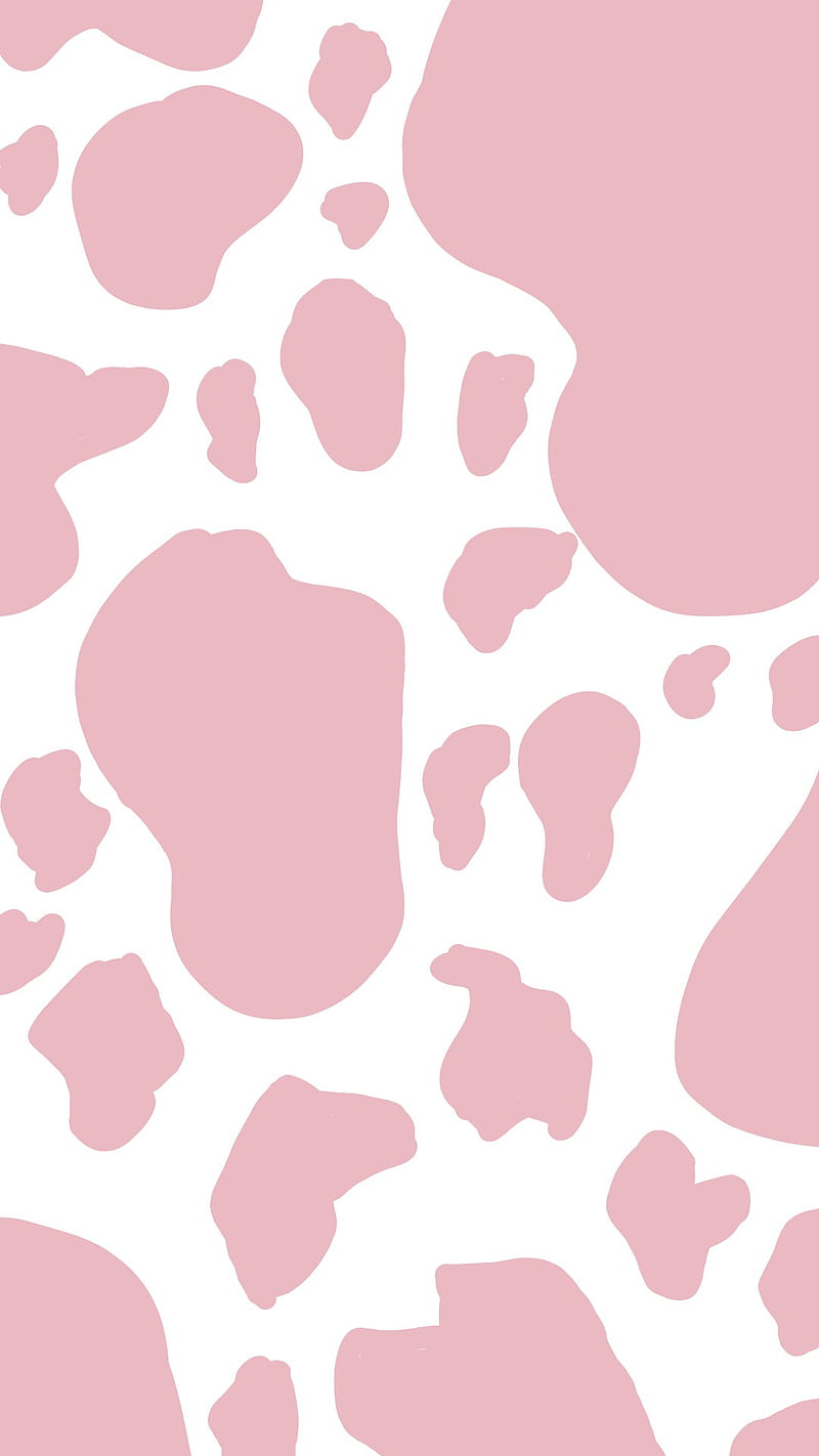 Cow print, pink, design, pattern, animal, baby pink, simple, cute