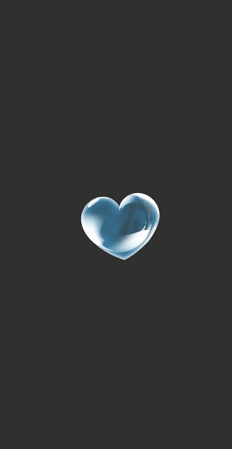 3d heart, 3d, black, cute, gray, heart, love, plain, simple, HD phone  wallpaper | Peakpx