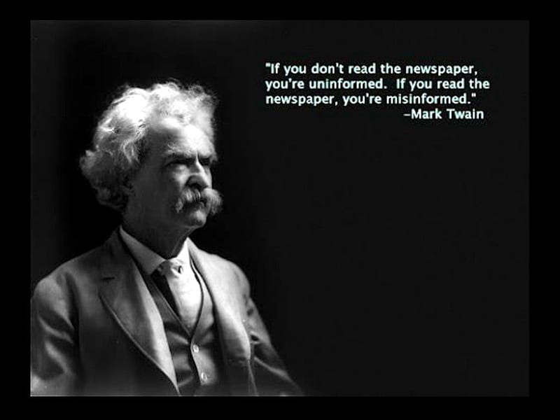 Informed misinformed, saying, quote, paper, mark twain, statement, HD ...