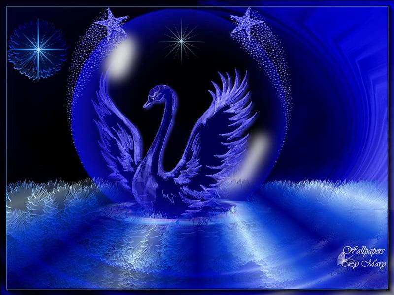 Cisne de cristal, pájaros, cristal, globos, cisne, cisnes, Fondo de pantalla  HD | Peakpx