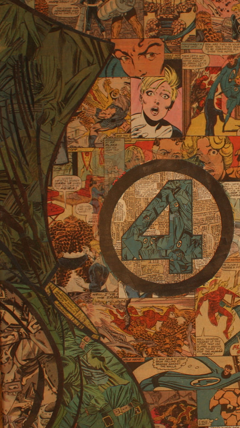 Fantastic four comic, avengers, fantastic four, marvel, superhero, HD phone wallpaper
