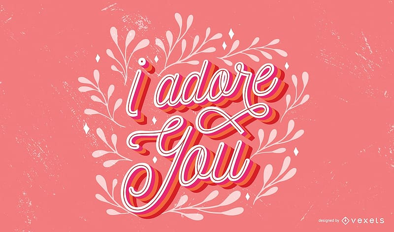 :), valentine, pink, word, text, vexels, quote, card, adore, white, HD wallpaper