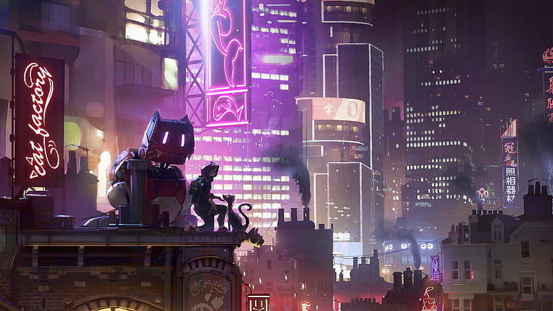 Cyberpunk City Buildings Sci-Fi 4K Wallpaper #4.74