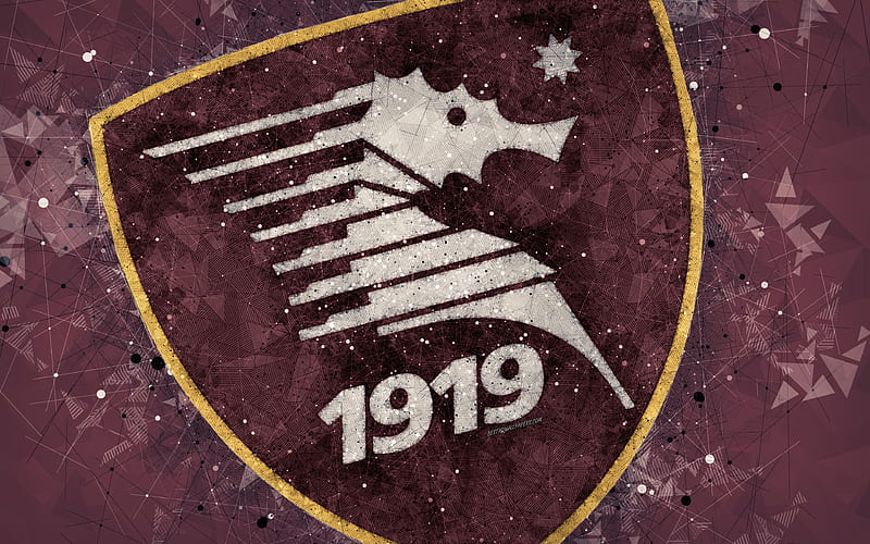 US Salernitana 1919 logo, geometric art, Serie B, brown abstract  background, HD wallpaper | Peakpx