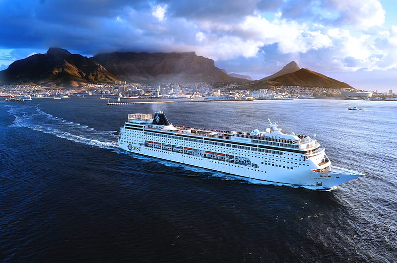 MSC Sinornia, cruise, ship, sinfornia, ocean, HD wallpaper