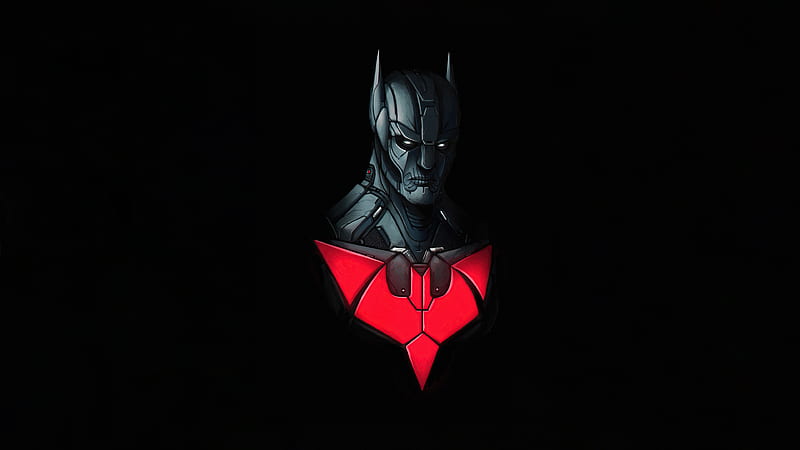 Batman Beyond Dark Minimal , batman-beyond, superheroes, dark, minimalism, minimalist, artist, artwork, digital-art, artstation, HD wallpaper