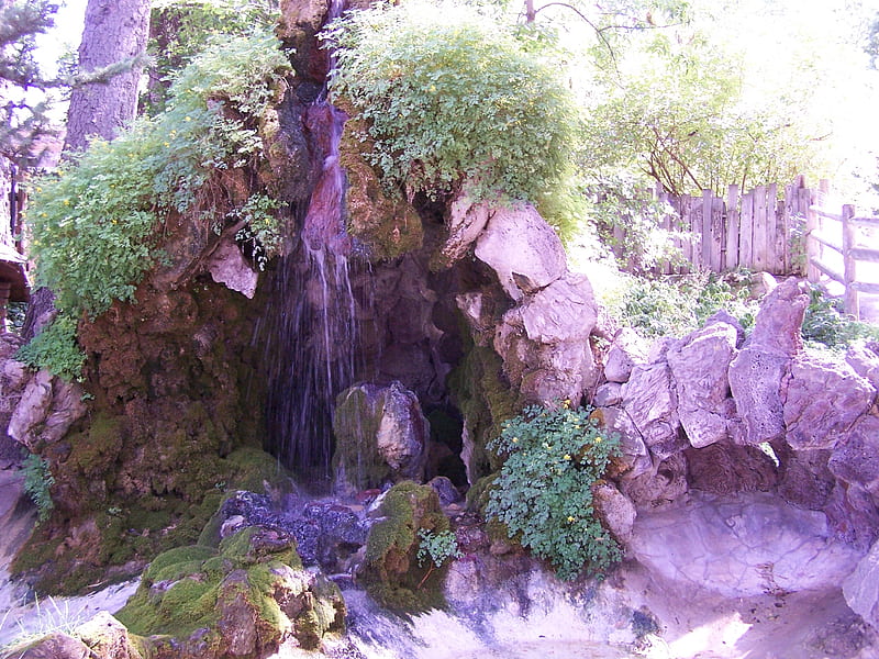 Waterfall Tautphaus Park Zoo, Sightseeing, Waterfalls, Places to Go, Zoos, HD wallpaper