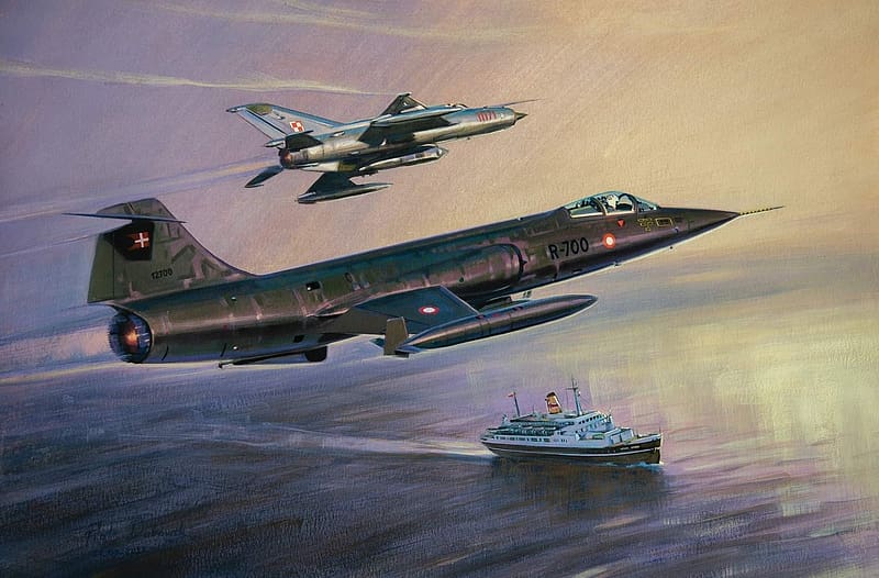 F-104 Starfighter and Mig-21, Mig 21, F104 Starfighter, Jet, Jets, HD wallpaper